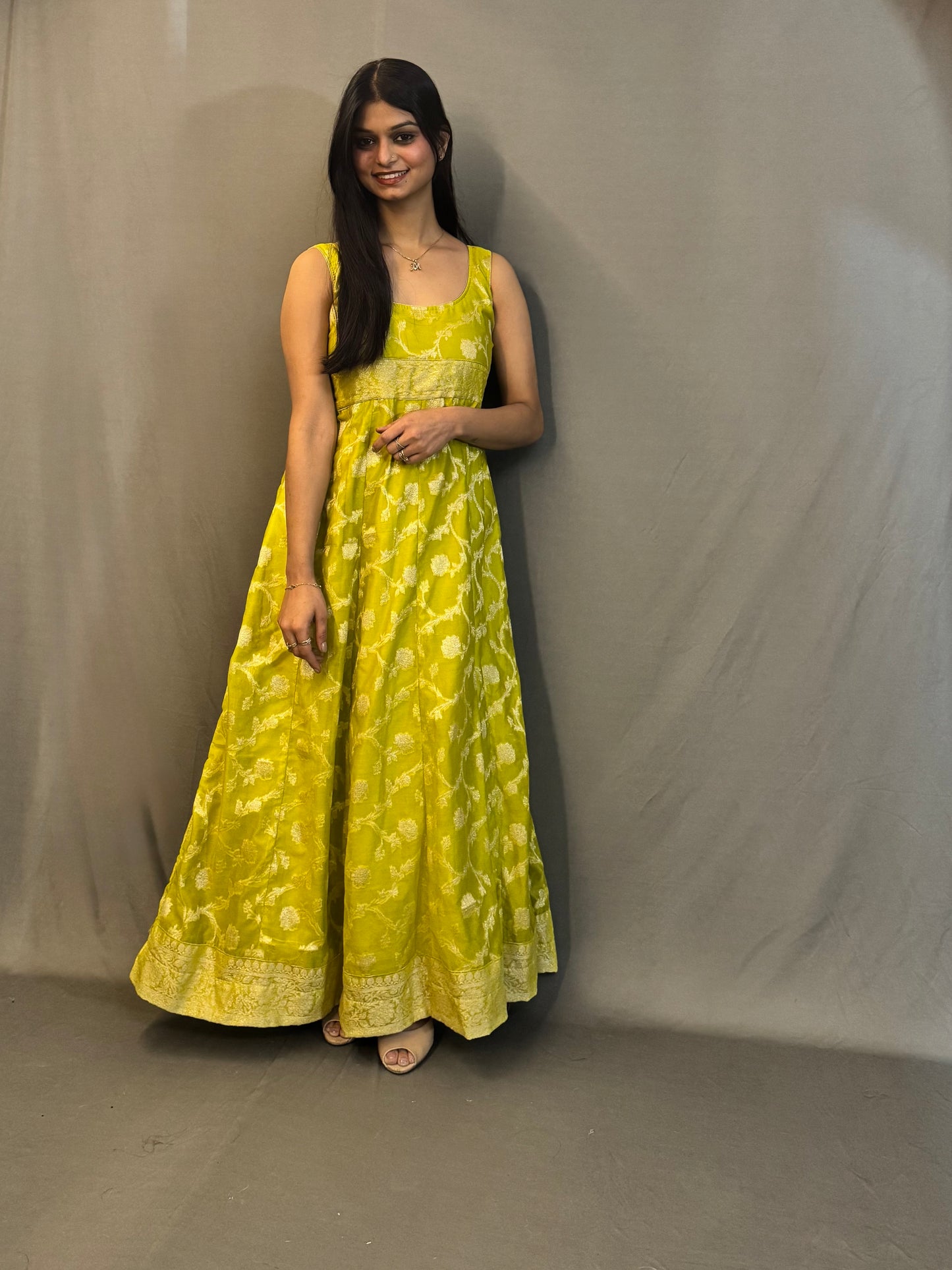 Green Banarsee Georgette dress