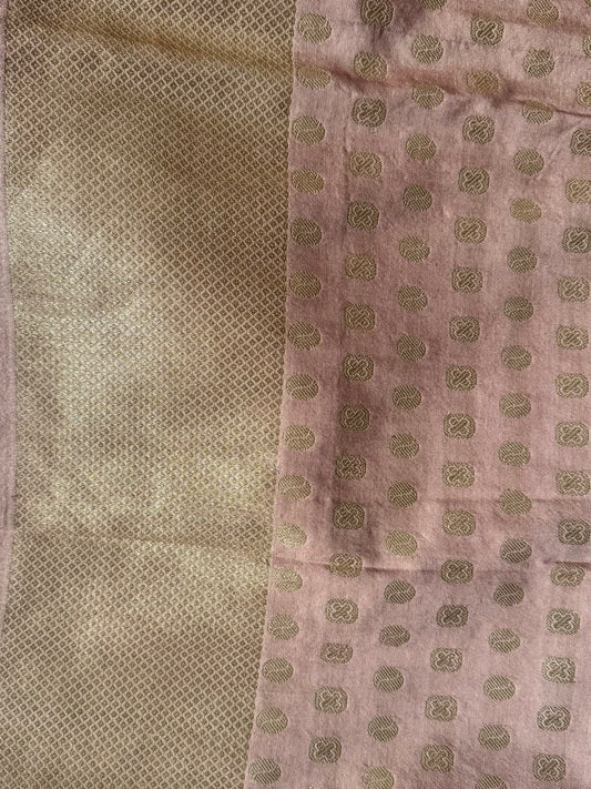 Pink Pure Mulberry silk banarsee suit