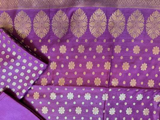 Pure mulberry silk Banarasi suit set