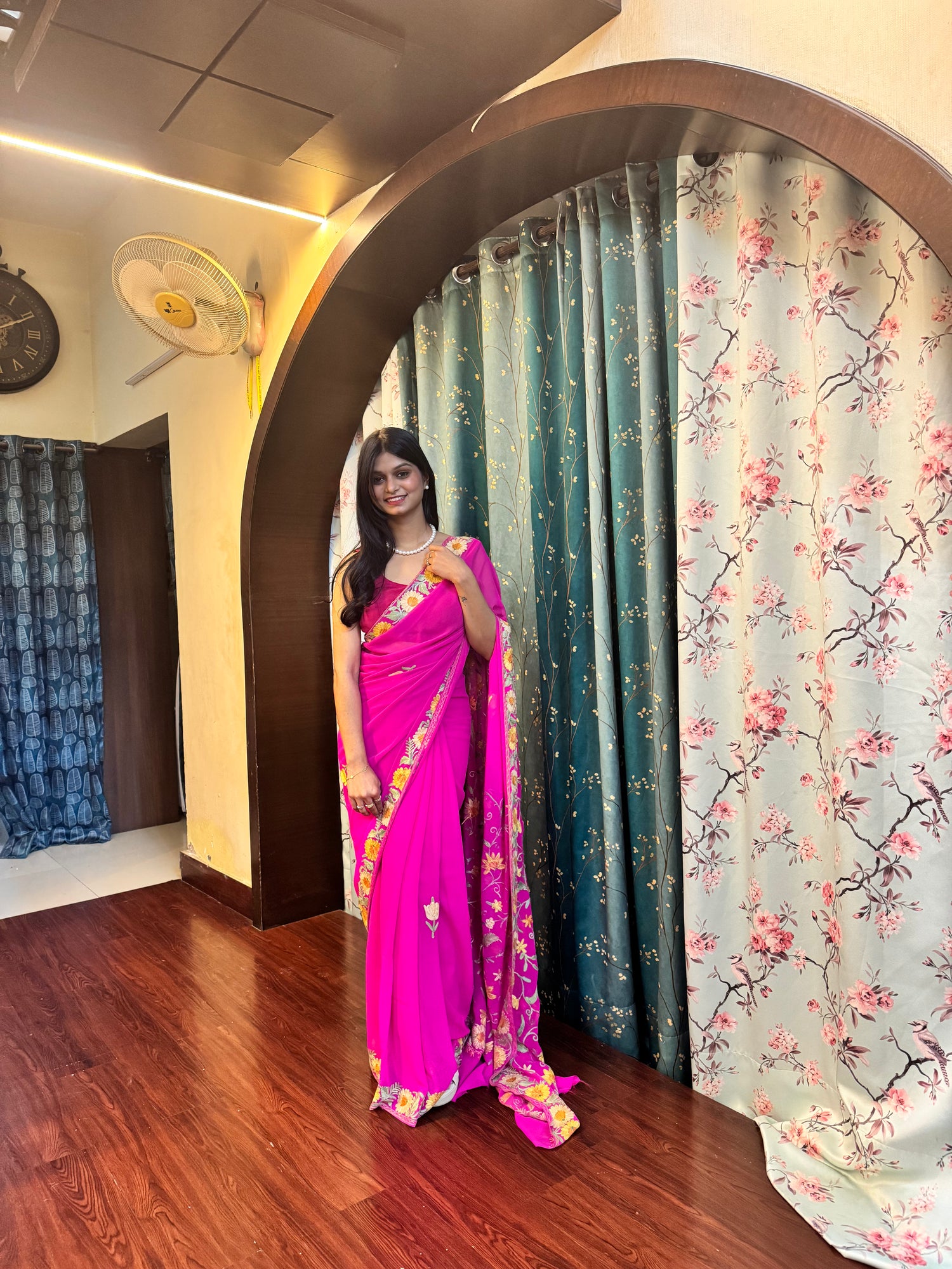 Kashmiri georgette saree