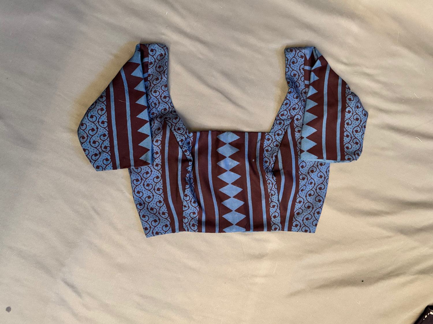 Hand Blocked Crepe Blouse