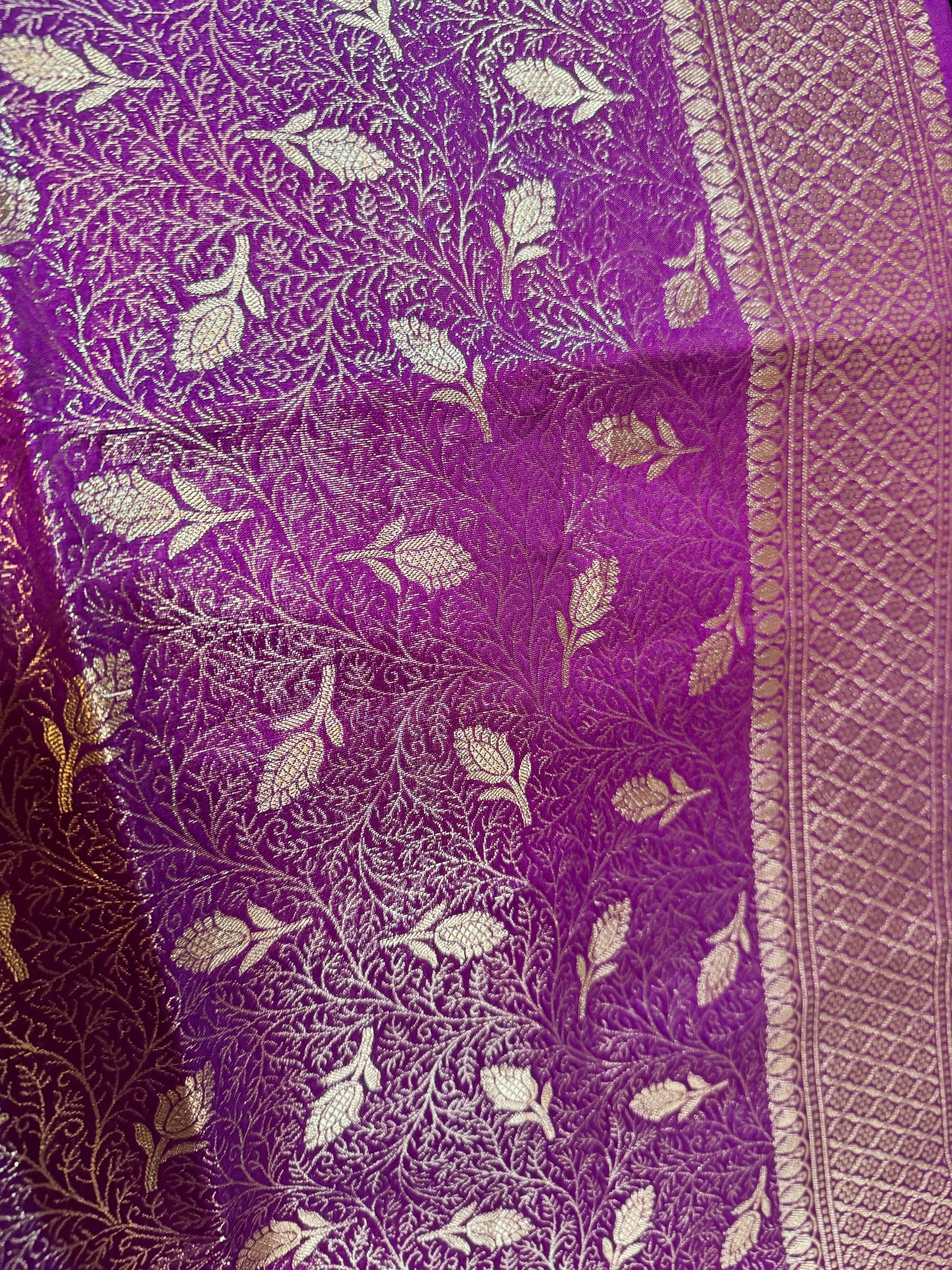 Purple Banarasi Kataan Silk Dupatta