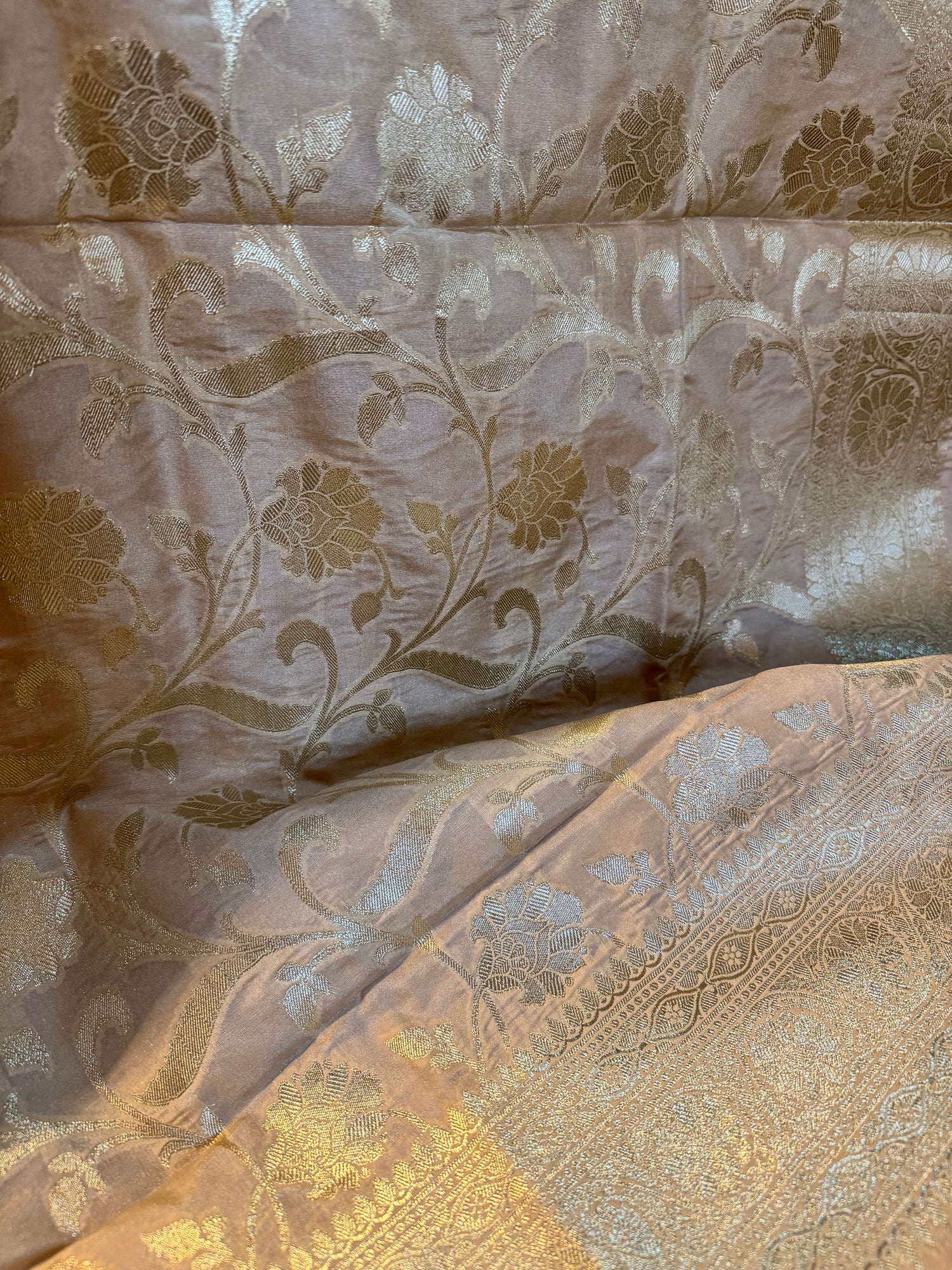Off White Banarasi Kataan Silk Dupatta