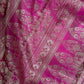 Rani Pink Satin Banarasi Saree with Full Tanchoi Style Resham Weaving