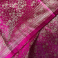 Rani Pink Satin Banarasi Saree with Full Tanchoi Style Resham Weaving