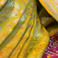 Mustard Kimkhwab Banarsi Saree